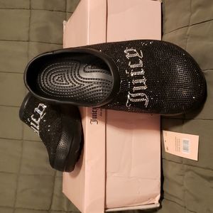 JUICY COUTURE CRUZ SPARKLY STUDDED CLOGS CROCS BLING JUICY COUTURE 7